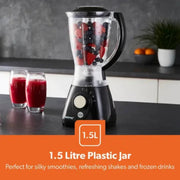 Geepas 2-in-1 Blender Smoothie Maker 550W Black